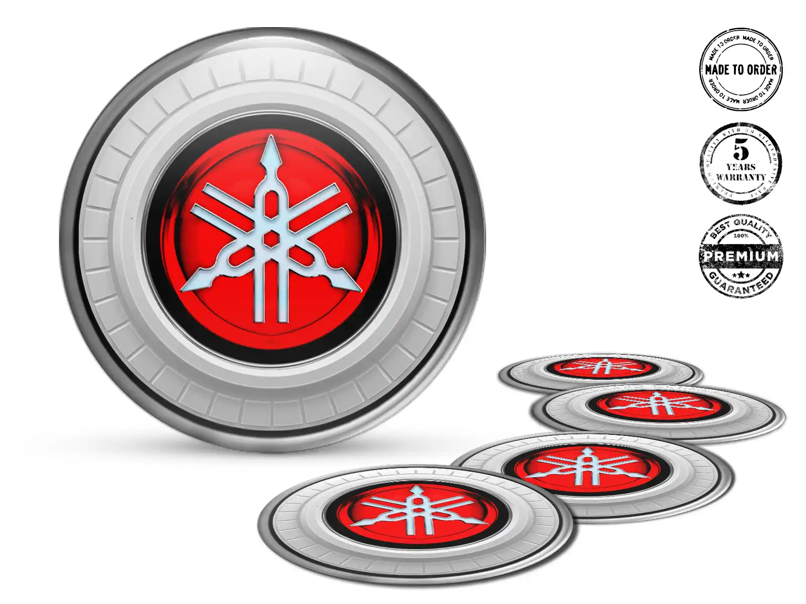 Yamaha Nabenaufkleber Design Stilvolle Dome-Labels